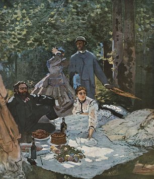Claude Monet das Fruehstueck im Freien Mittelteil Wandbilder 