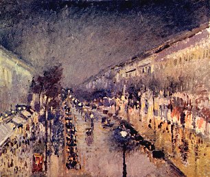 Camille Pissarro Boulevard Montmartre in der Nacht Wandbilder 