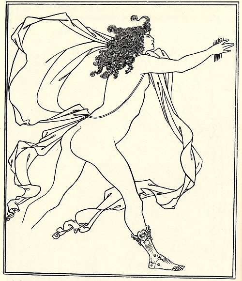 Aubrey Beardsley Apollo pursuing Daphne Wandbild