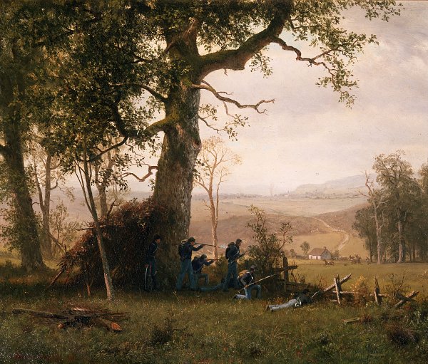 Albert Bierstadt Der Guerillakrieg Wandbild