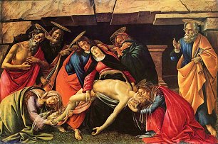 Sandro Botticelli Beweinung Christi 2 Wandbilder 