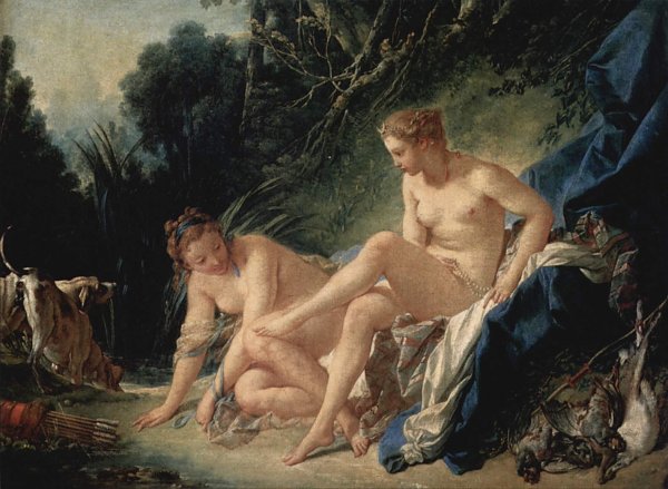 Francois Boucher Diane sortant du bain Wandbild