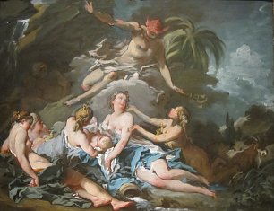 Francois Boucher Mercury Entrusting the Infant Bacchus to the Nymphs of Nysa Wandbild