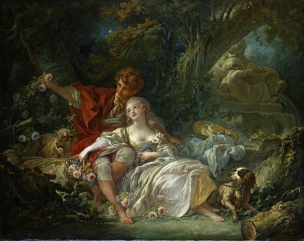 Francois Boucher Schaefer und Schaeferin Wandbild