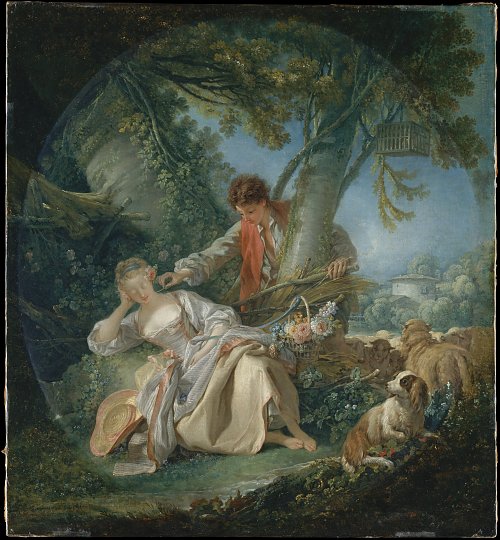 Francois Boucher The Interrupted Sleep Wandbild