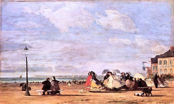 Eugene Boudin Kaiserin Eugenie am Strand von Trouville Wandbild