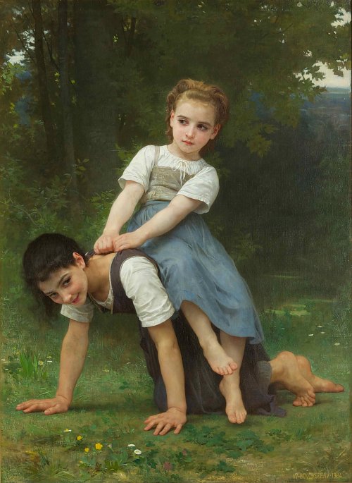 William Adolphe Bouguereau La Bourrique Wandbild