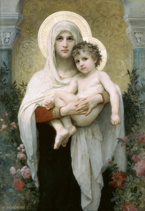 William Adolphe Bouguereau The Madonna of the Roses Wandbild