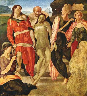 Michelangelo Buonarroti Grablegung Wandbilder 
