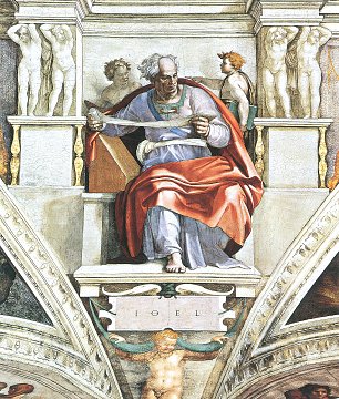 Michelangelo Buonarroti Sixtinische Kapelle Sibyllen und Propheten Der Prophet Joel Wandbilder 