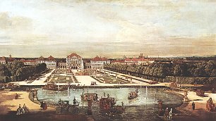 Canaletto II Ansicht von Muenchen Schloss Nymphenburg Wandbilder 