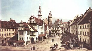 Canaletto II Ansicht von Pirna Marktplatz von Pirna Wandbilder 