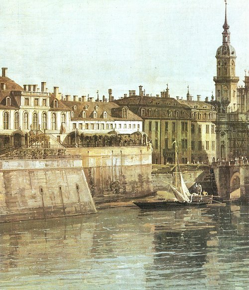 Canaletto II Der Bruehlsche Gartensaal die Palais Bruehl und Fuerstenberg sowie der Hausmannsturm 2 Wandbild