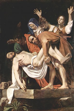 Michelangelo Caravaggio Grablegung Christi Wandbilder 