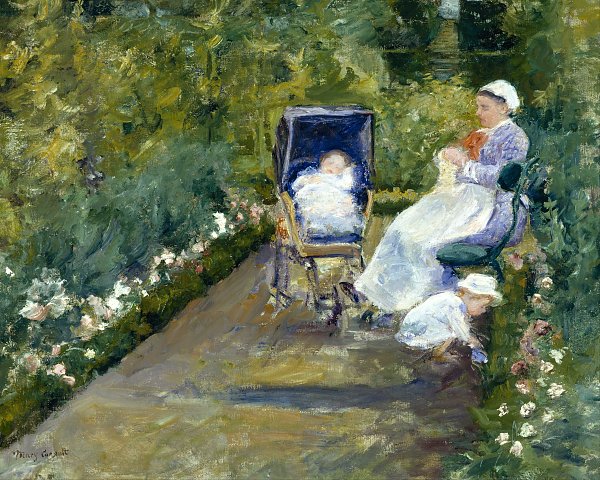 Mary Cassatt Children in a Garden Wandbild