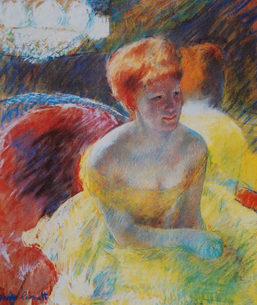 Mary Cassatt Lydia leaning on her arms Wandbild