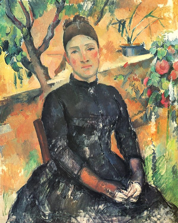 Paul Cezanne Portrait Der Madame Cezanne Im Gewaechshaus Wandbild Kaufen