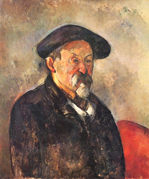 Paul Cezanne SelbstPortrait mit Barett Wandbild