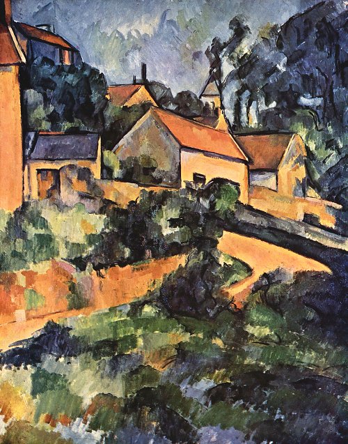 Paul Cezanne Strassenkurve in Montgeroult Wandbild