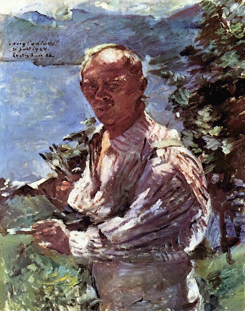 Lovis Corinth Grosses Selbstportraet vor dem Walchensee Wandbild