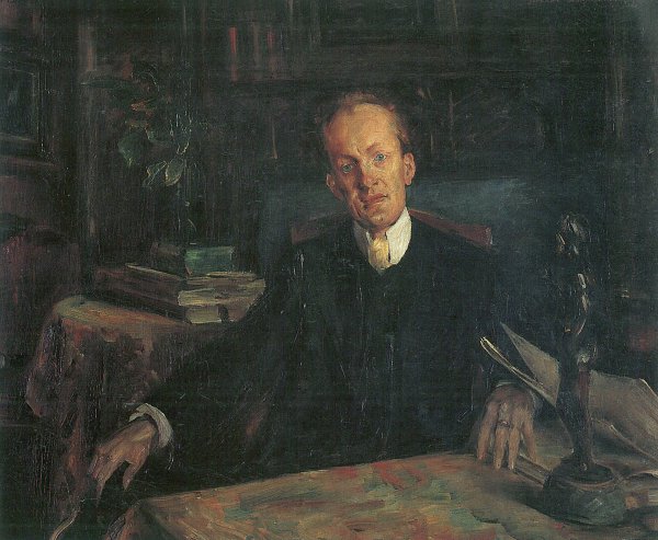 Lovis Corinth Portraet des Gerhart Hauptmann Wandbild