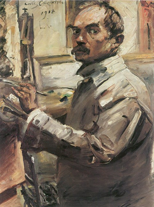 Lovis Corinth Selbstportraet im weissen Kittel Wandbild