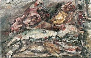 Lovis Corinth Viktiualien bei Hiller in Berlin Wandbild