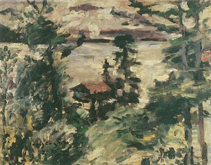 Lovis Corinth Walchensee Morgennebel Wandbild