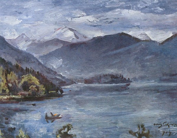 Lovis Corinth Walchensee blaue Landschaft Wandbild