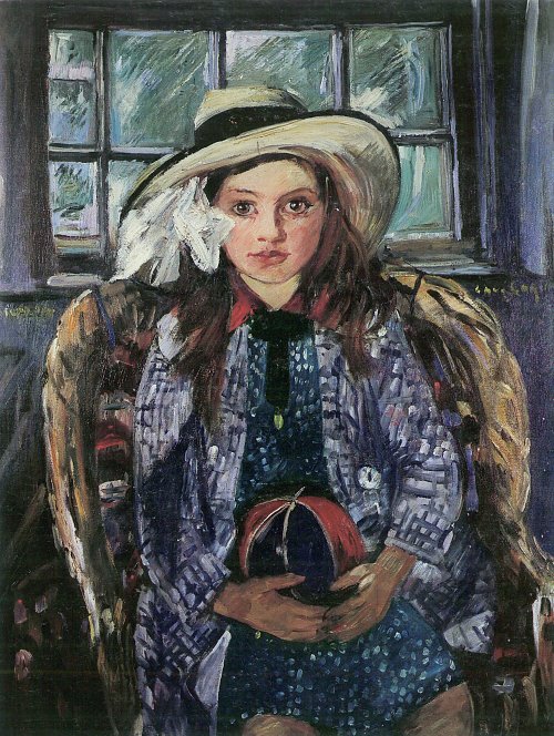 Lovis Corinth Wilhelmine mit Ball Wandbild