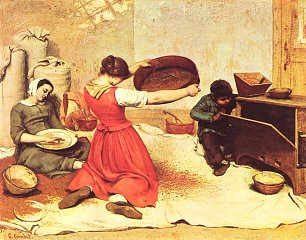 Gustave Courbet Die Kornsieberin Wandbilder 