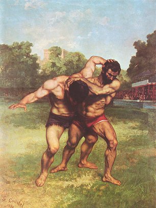 Gustave Courbet Ringkaempfer Wandbilder 
