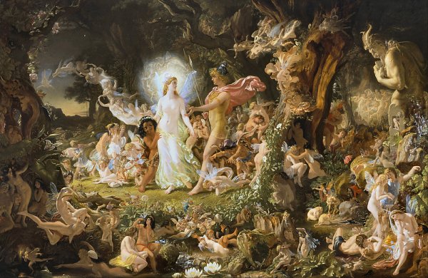 Richard Dadd The Quarrel of Oberon and Titania Wandbild