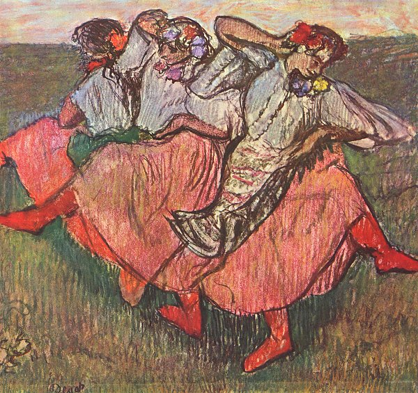 Edgar Degas Drei russische Taenzerinnen 1 Wandbild