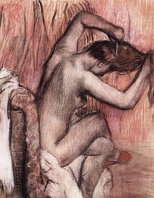 Edgar Degas Sitzender Akt beim Kaemmen Wandbilder 