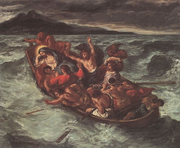 Eugene Delacroix Christus auf dem See Genezareth 2 Wandbild