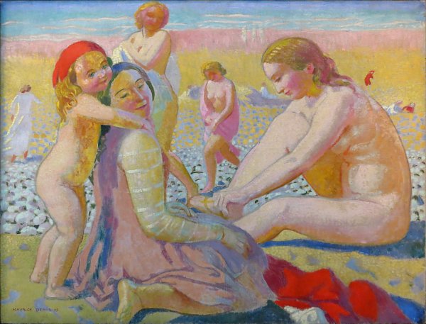 Maurice Denis Plage Au Bonnet Rouge Wandbild