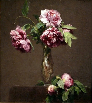 Henri Fantin Latour Some white roses and peonies Wandbild