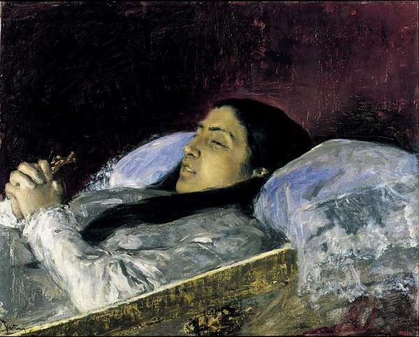 Maria Fortuny Miss Del Castillo on her Deathbed Wandbild