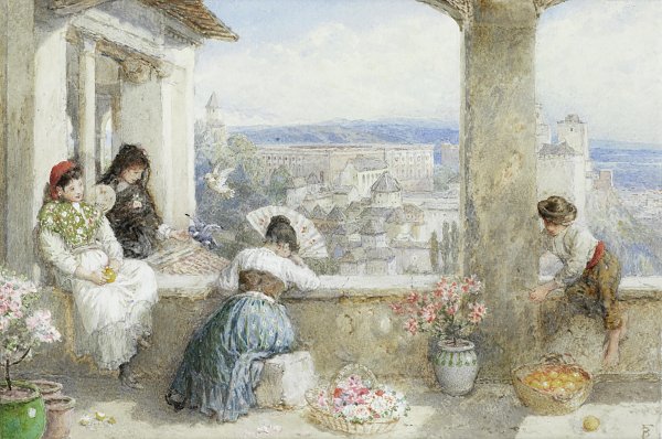 Myles Birket Foster The Alhambra Granada Spain Wandbild