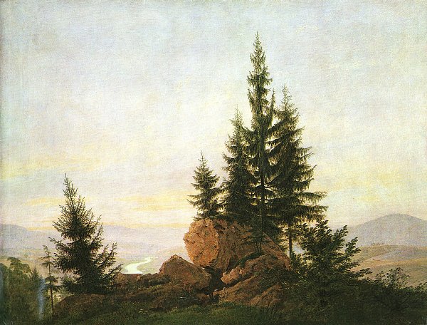 Caspar David Friedrich Ausblick auf das Elbtal Wandbild