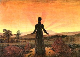 Caspar David Friedrich Frau vor untergehender Sonne Wandbilder 