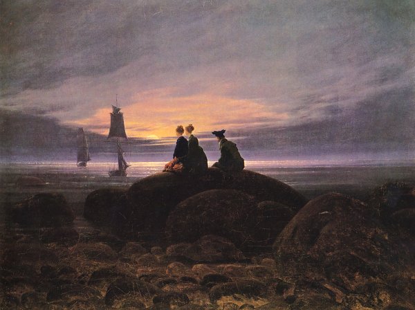 Caspar David Friedrich Mondaufgang am Meer 2 Wandbild