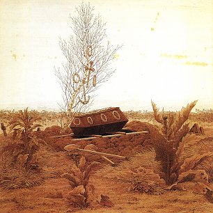 Caspar David Friedrich Sarg am Grab Wandbild