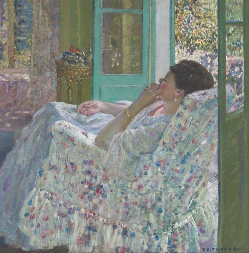 Frederick Carl Frieseke Gelbes Zimmer Wandbild