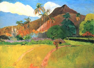Paul Gauguin Berge auf Tahiti Wandbilder 