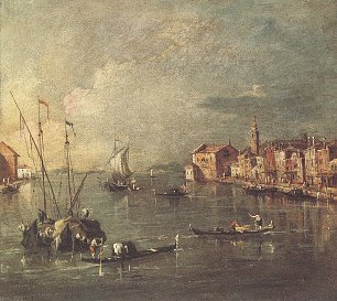 Francesco Guardi Der Giudecca Kanal mit Santa Marta Wandbild