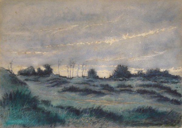 Henri Harpignies Paysage de lande au crepuscule Wandbild