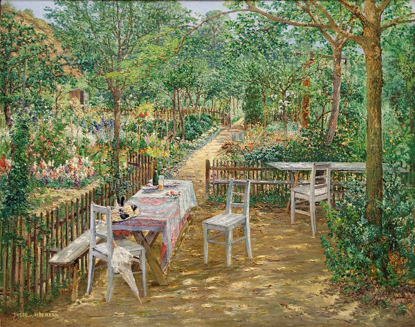 Theodor von Hoermann Sommer im Garten Wandbild