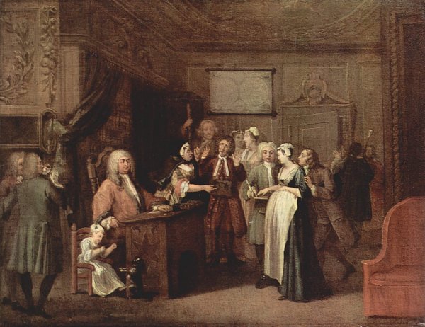 William Hogarth Die Denunziation Wandbild